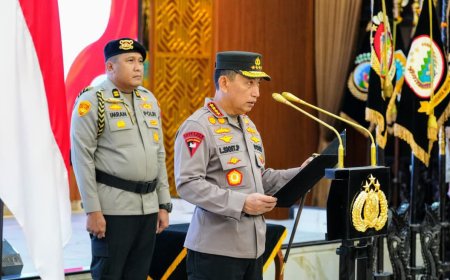 Kapolri Pimpin Prosesi Pelantikan Pejabat Utama Polri