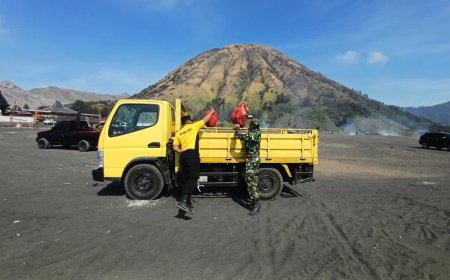Polres Probolinggo Perkuat Edukasi Peduli Kebersihan di Kawasan Bromo